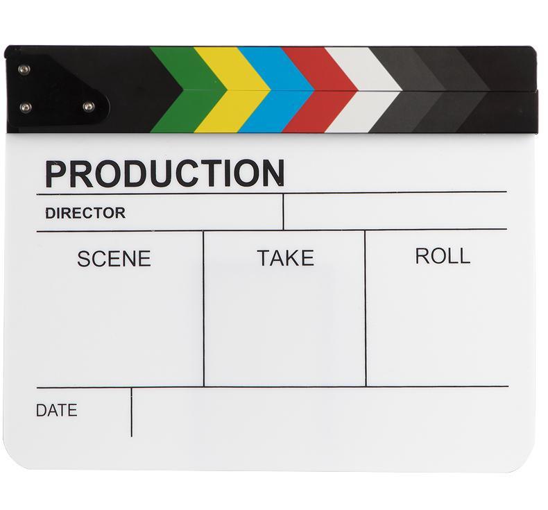 Acrylic Striped Movie Clapperboard Photography Prop