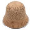 Bucket Hat Women'S Round Face Knitted Hat Versatile Bucket Hat Sweet Spring And Summer Beach Hat Straw Hat Hollow Sun Hat Breathable