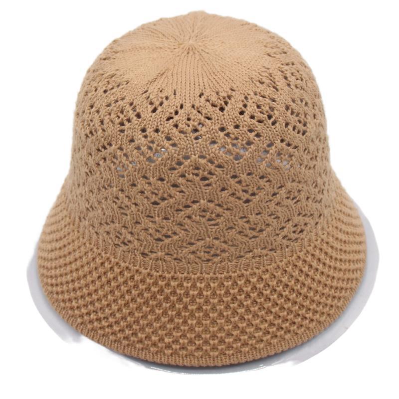 Панама женская для круглого лица, вязаная шапка, универсальная панама, милая весенне-летняя пляжная шляпа, соломенная шляпа, ажурная шляпа от солнца, дышащая One size fits all