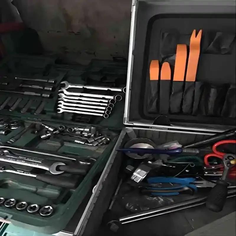 4PCS Car Panel Removal Tool Set – Auto Radio, Door Clip, Dash & Trim Pry Tools for Audio Installation & Repair