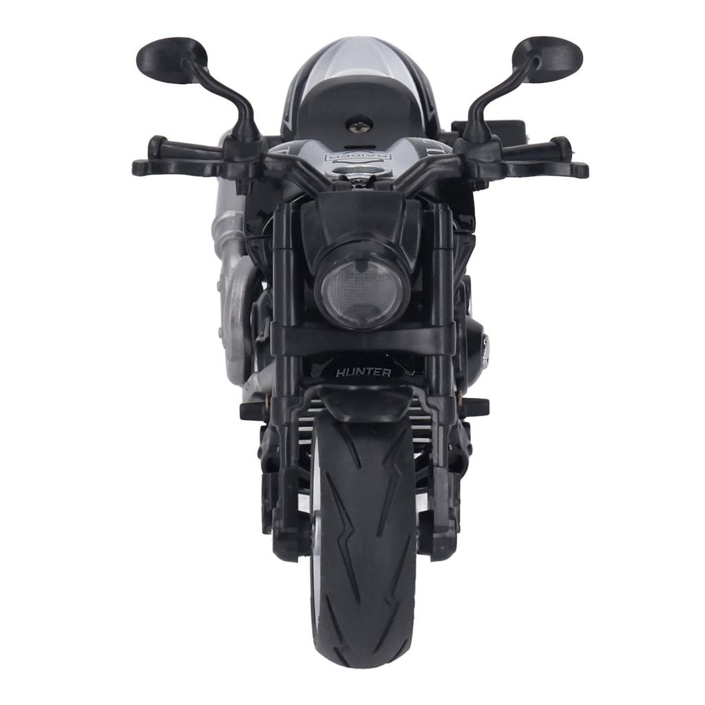 Motorcycle Toy Model Pull Back Alloy Plastic 1:12 Scale Retro Style Pull Back Motorcycle Toy for Kids Decoration Black