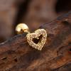 10Pcs/Set 20G Gold Cartilage Earring CZ Tragus Earring Bear Spider Design Helix Stud Rings Conch Ear 316L Steel Piercing Jewelry