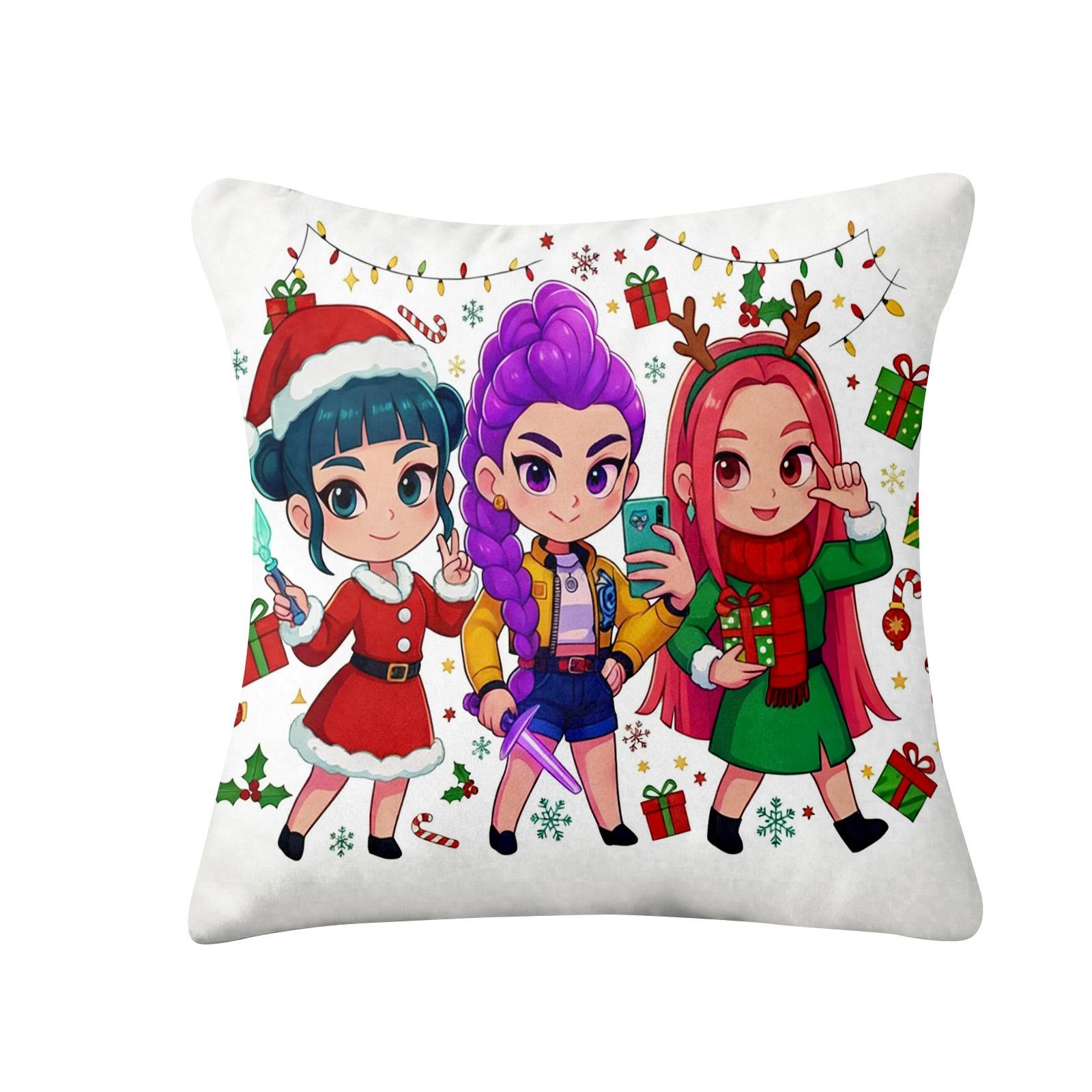 

Peach Skin Velvet Printed Pillowcase, Home Decoration Pillowcase, Easy To Clean, 18*18in Pillowcase, Suitable For Sofa, Car, Bed One Size