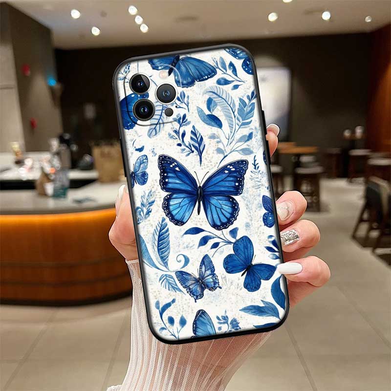 UP22 Colorful Butterfly New High-End Shell Phone Case for iPhone 16 15 14 13 12 Pro Max Plus Mini