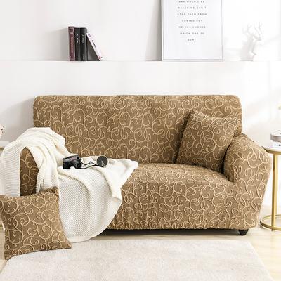 Luxury Thickened Relief Jacquard Sofa Cover Four Seasons Stretch Couch Slipcover Solid Armchair Protector With Elastic Band