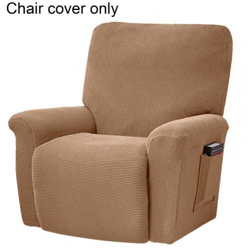 2021 New Recliner Cover Stretch Soft Polyester Non Slip Side Pocket Jacquard Cover for Home Universal Chair Cover Sofa Towel