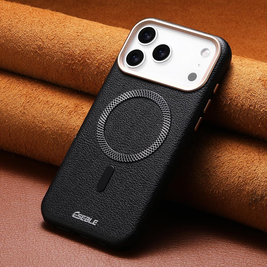 Trendy Matte PC For Magsafe Phone Case For iPhone 17 16 15 14 13 Pro Max Magnetic Wireless Charge Metal Button Shockproof Cover