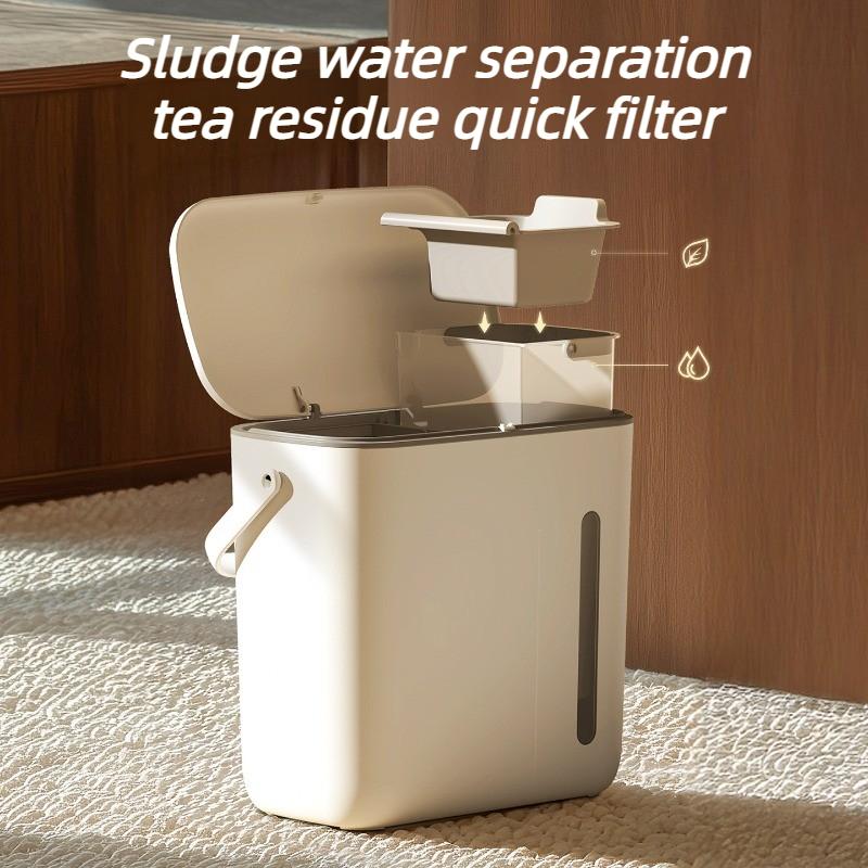 Tea Room Waste Bins Dry-wet Separation Trash Can Large Capacity Waterproof Drain Bucket Modern Kitchen Filter Garbage Can
