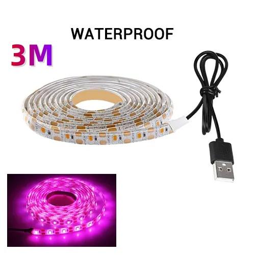 5V USB Led Plant Growing Light 3M Full Spectrum Hydroponic Grow Lamps Indoor Plants Greenhouse Seeds Flowers Phyto Lamp Strip