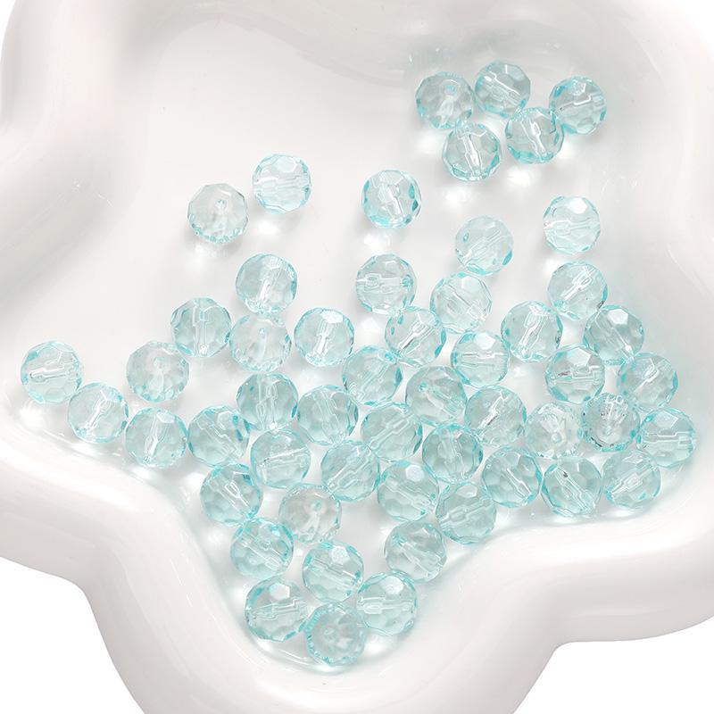 [10mm] Faceted Ball Beads Color Transparent Glass Beads Loose Spacer Beads For Jewelry Making Diy Bracelet Necklace Accessories