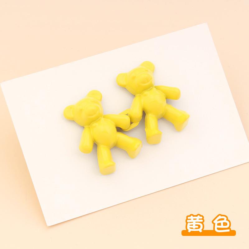 Adjustable Cute Bear Jeans Button Pins No Sew Detachable Waist Body Extender Clips for Loose Jean/skirt Fit Tighten Buckles