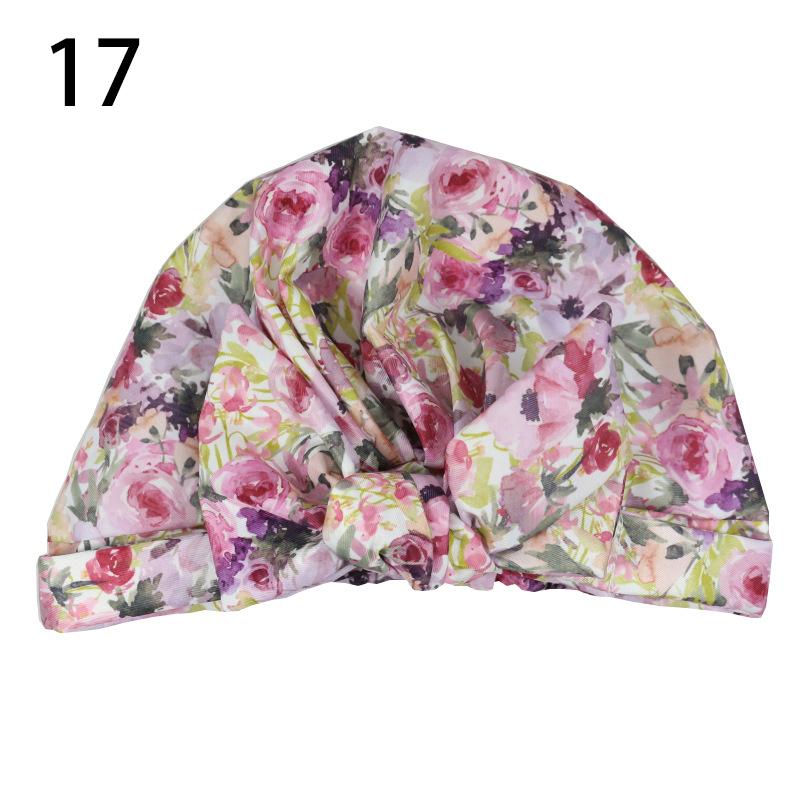 Waterproof Shower Cap Double Layers Bath Cap Adjustable Elastic Band Shower Cap For Women Long Thick Hair CDN