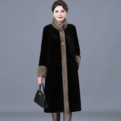 Manteau en fourrure de vison pour femme, surdimensionné, épais et chaud, grande taille, long, en fausse fourrure de vison