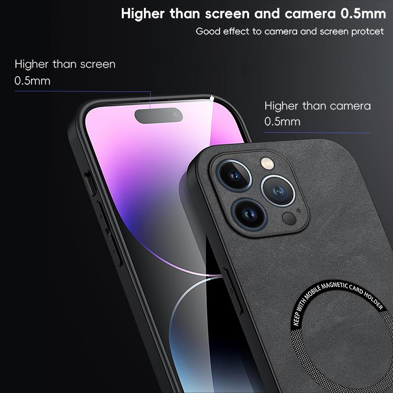Magnetic Retro Leather Soft Case For iPhone 14 Pro Max iPhone14 Pro Max Plus 5G Wireless Charging Phone Case Cover