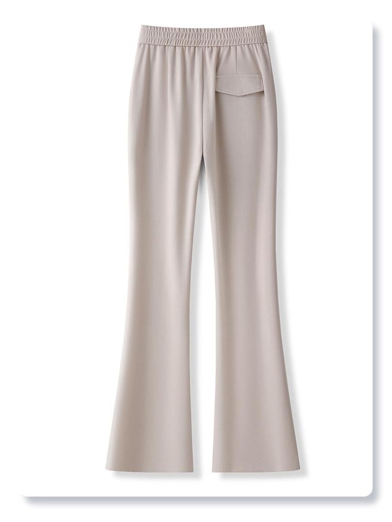 Sommer 2025 Damen High-Waist Schwarze Micro-Flare Anzughose: Stretch, Schlankmachend und Lässiger Fall