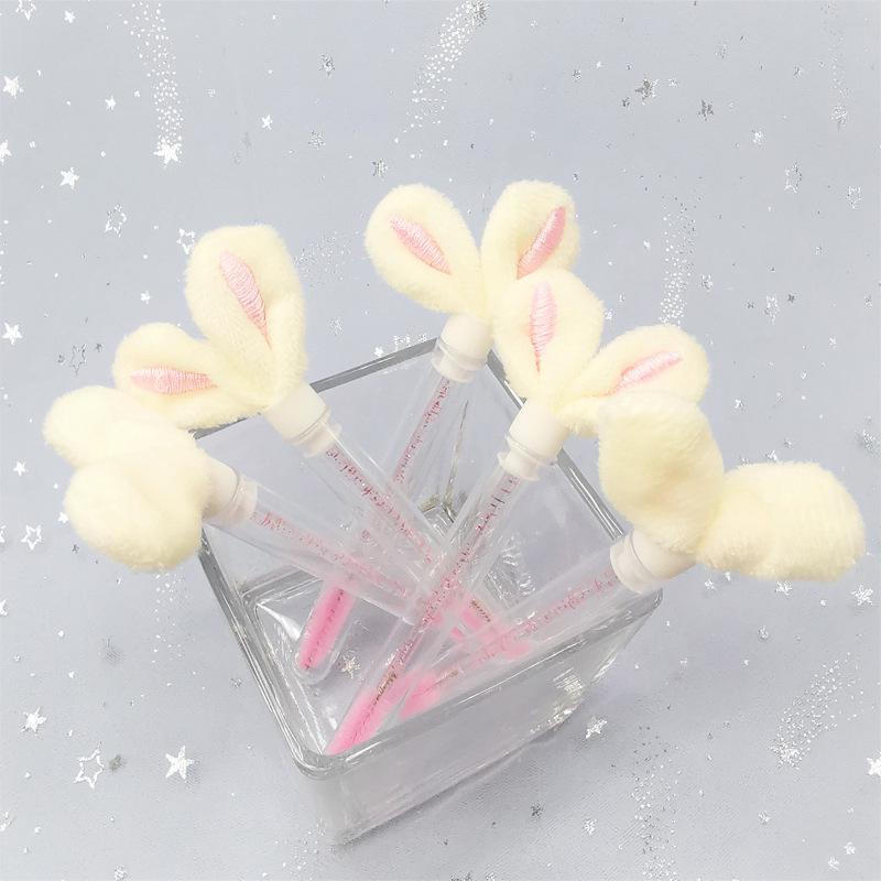 

Пушистая прозрачная кисть для ресниц с кроличьими ушками и сменной кистью для наращивания