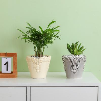 Vasi in Ceramica Creativi Fioriere Vaso da Fiori Motivo a Rilievo Accessori per Composizioni Floreali Piante Succulente Decorazione per la Casa