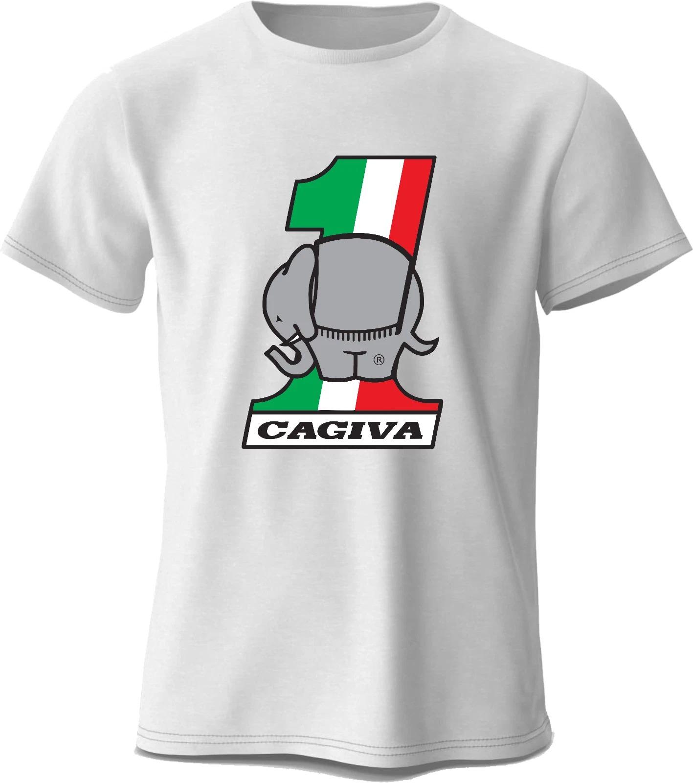 ФУТБОЛКА CAGIVA MOTO ITALY CAGIVA Castiglioni Giovanni Varese MOTO- Футболка- Мультяшная Безумные гонки Летняя Персонализированная Свободная Хлопковая S