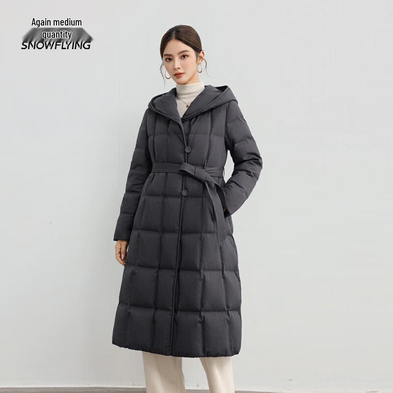 

XueZhongFei Women s Mid-Length Structured Hooded Goose Down Jacket 3XL