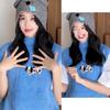 Zhao Zhaoyi Inspired Blue Knitted Vest - Women’s Retro Sleeveless Sweater for Spring & Autumn Layering