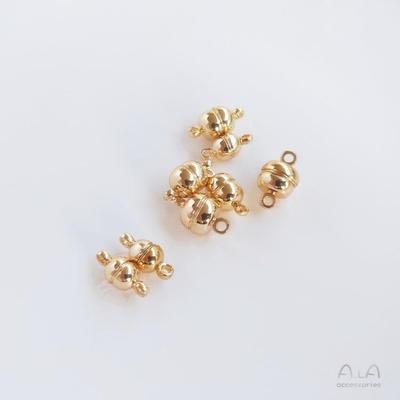 14K Gold Filled Magnetic Clasp for Jewelry - Durable Color Retention for DIY Bracelets & Necklaces