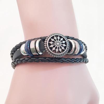 Pu Vintage Infinity Charm Wrap Men Women Bracelet Jewelry Punk Style