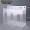 Punch-Free Acrylic Wall-Mounted Organizer Box for Gloves, Shoe Covers, Masks, and Hats.