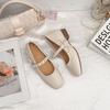 2025 spring and summer new Mary Jane single shoes women's wear high-end pearl word with thick heel shoes women's shoes versatile