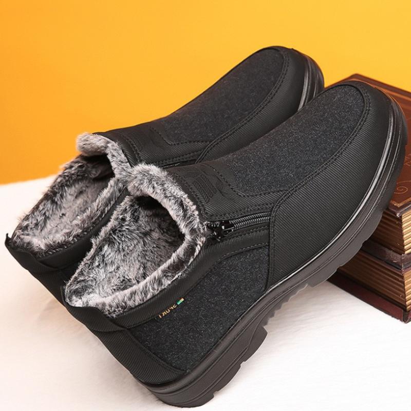 Herresko Vintersko Sklisikre sko Varme og komfortable sko Ankelstøvletter for utendørssko