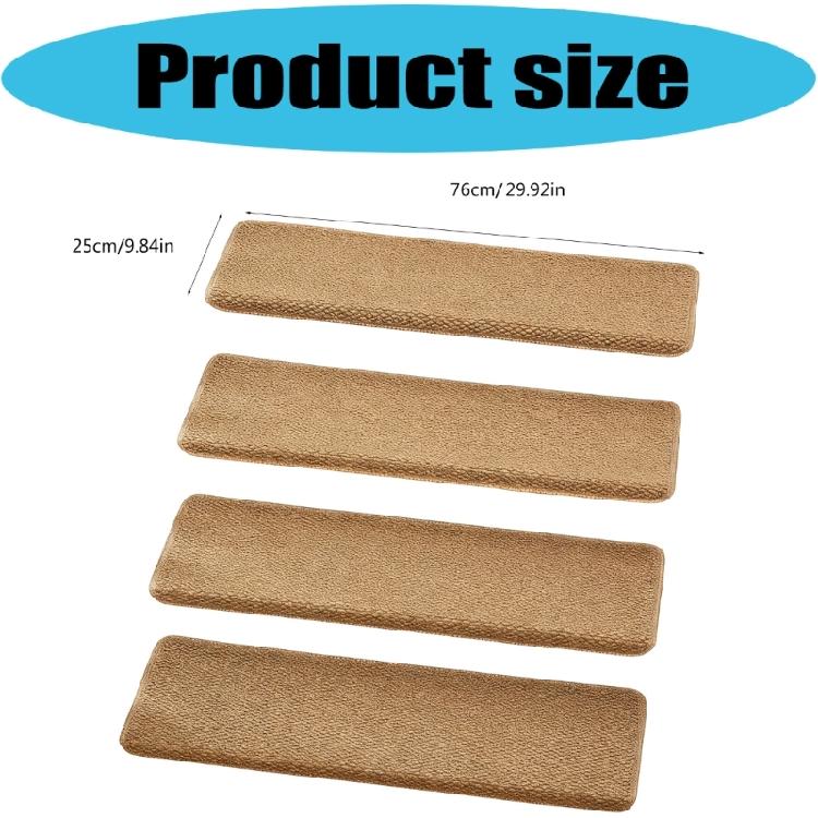 Pack of 4 Pineapple Texture Stair Mats for Slip Resistance and Low Maintenance in Modern Homes