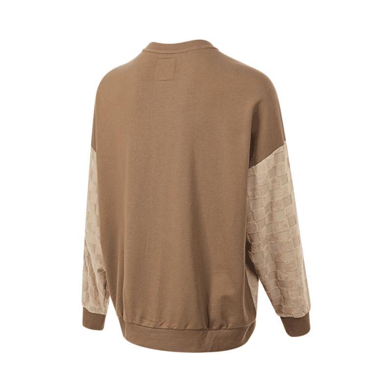 Vans Round Neck Letter Splicing Sports Jacket Men Jacket Brown VN000GNYCWC