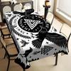 1pc Nordic Rune Raven Viking Culture Design Tablecloth, Suitable for Kitchen Tables and Hotel Table Decoration, Perfect for Home Parties, Hotel Events