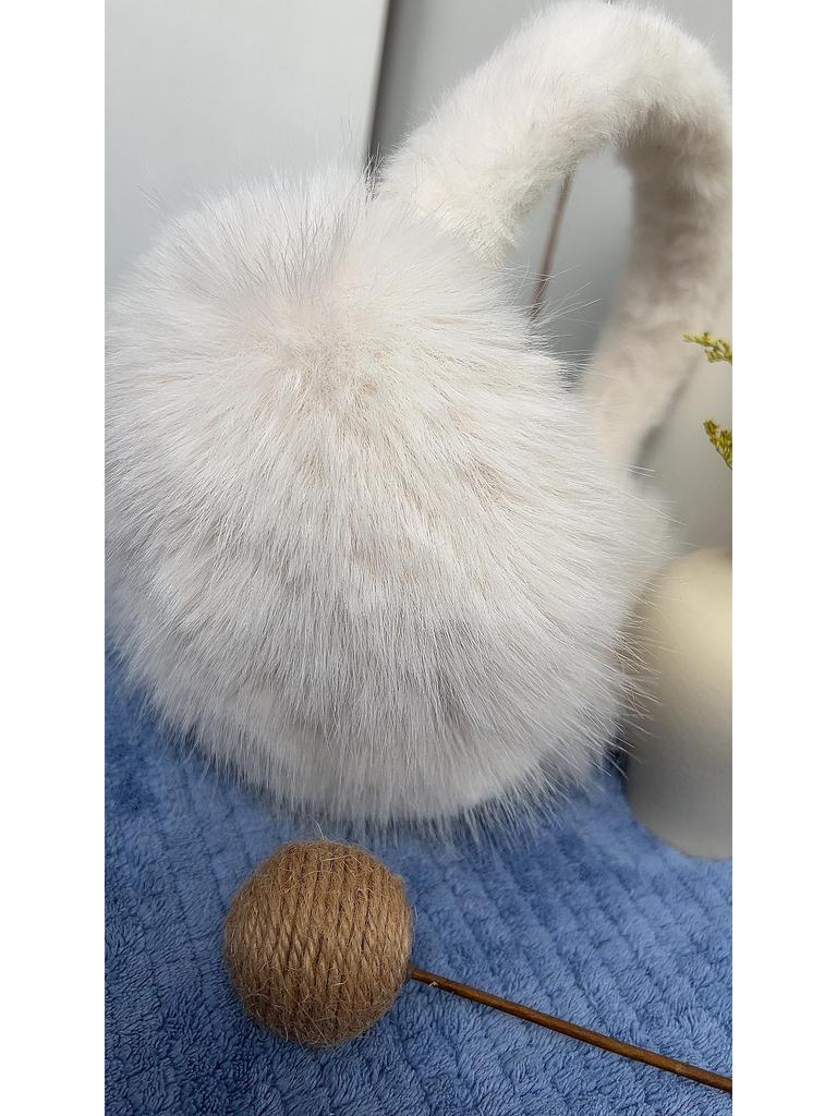 Foldable Korean Style Alpaca Rabbit Fur Earmuffs: Windproof, Warm, Anti-Frostbite Winter Ear Warmers