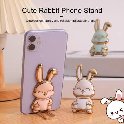 Foldable Bunny Phone Stand Cute Rabbit Phone Holder for Desk Adjustable Phone