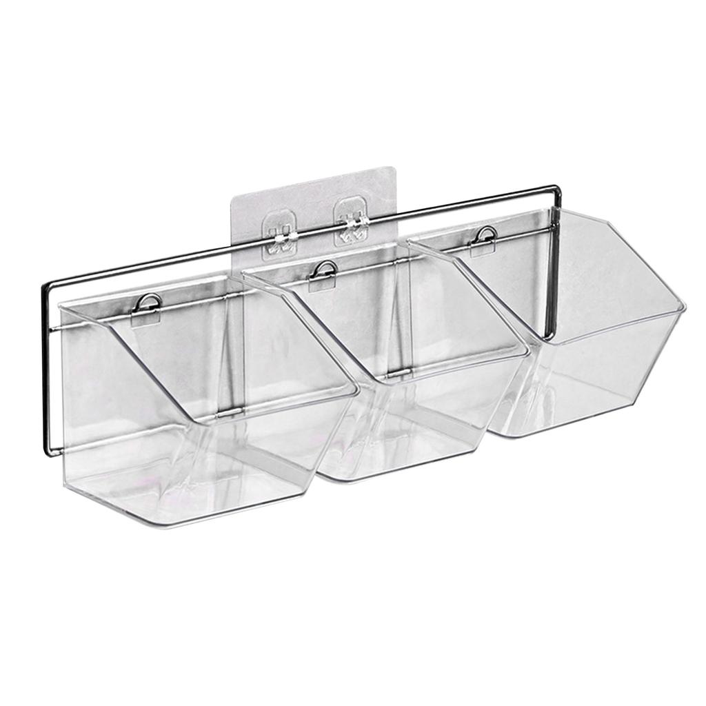 An der Wand montierter Vorratsbehälter, 3-lagige, wandbehangene Aufbewahrungsbox für die Küche für Knoblauch, Ingwer, Zwiebeln