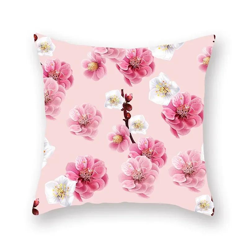 Flower Cushion Cover Pineapple Floral Pillow case Decorative for Sofa Car Seat Living Room Home Decor Soft Summer Covers 45x45cm