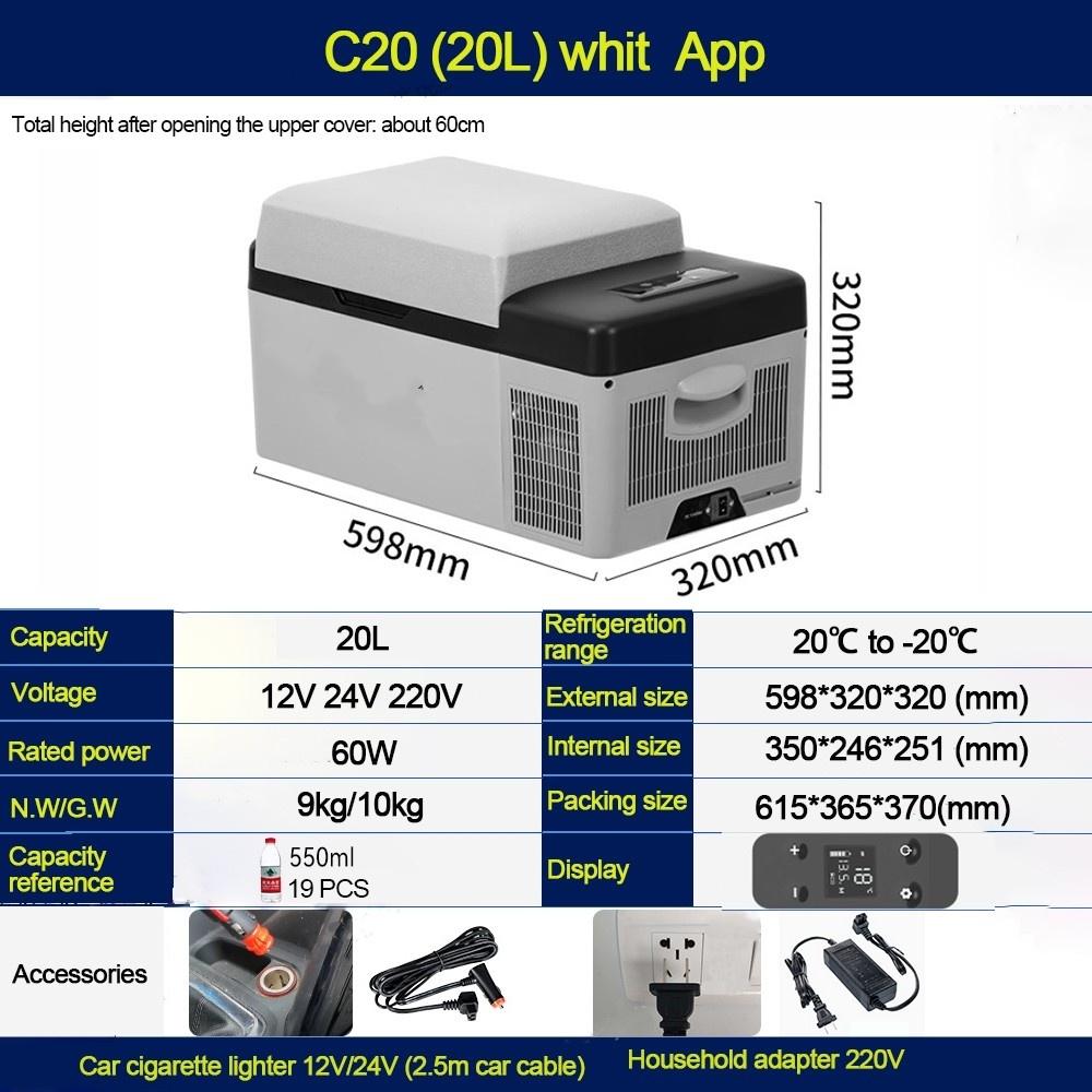 12V/24V Large Capacity Car Refrigerator Car&Home Dual Purpose Freezer Universal Mini Portable Car Fridge