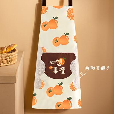 New Apron Home Kitchen Cooking Waterproof And Oil-Proof Stains Can Be Wiped Hands Adult Overalls Men'S And Women'S Waist