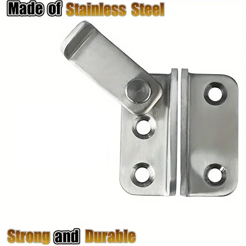 1PC Stainless Steel Anti-Theft Latch Stainless Steel Pin Door Latch Right-Angle Sliding Door Latch Pin Pet Cage Safety Door Bolt Latch