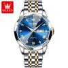 OLEVS 9931 Sports Watch for Men Luxury Luminous Waterproof Stainless Steel Calendar Brick Quartz Mens Wristwatches Reloj Hombre
