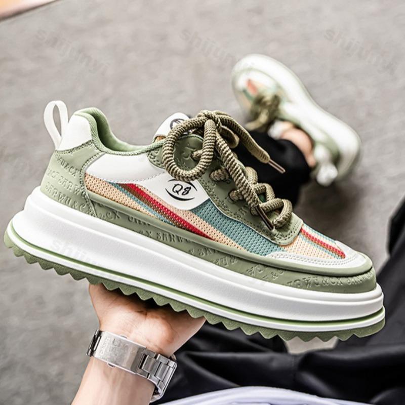 Fashion Spring 2025 Fashion Trend Thick Soled Casual Sports Shoes for Men Mesh Breathable Comfortable Versatile Low Top Chunky sneakers