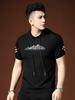 European High-End Hooded Short-Sleeved T-Shirt Men's Trendy Brand Summer 2025 New Letter Printed Half-Sleeved Men's T-Shirt