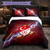 Turkey Football Pattern 3 Pieces Bedding Set Soft Microfiber Duvet Cover with Pillow Cases for Bedroom