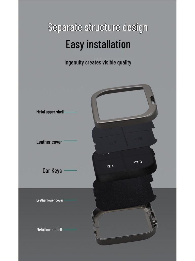 Lynk&Co 08 2023 Schlüsselhülle: High-End Metallgehäuse mit Lederschnalle