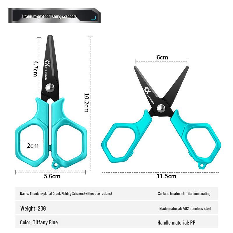 Nowe wielofunkcyjne nożyczki wędkarskie z powłoką tytanową do żyłki PE, drutu ołowianego i przynęt Dyneema
