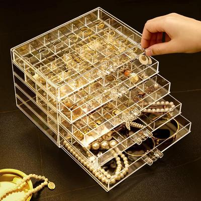 Multi-Layer Dustproof Jewelry Box with Anti-Oxidation for Earrings