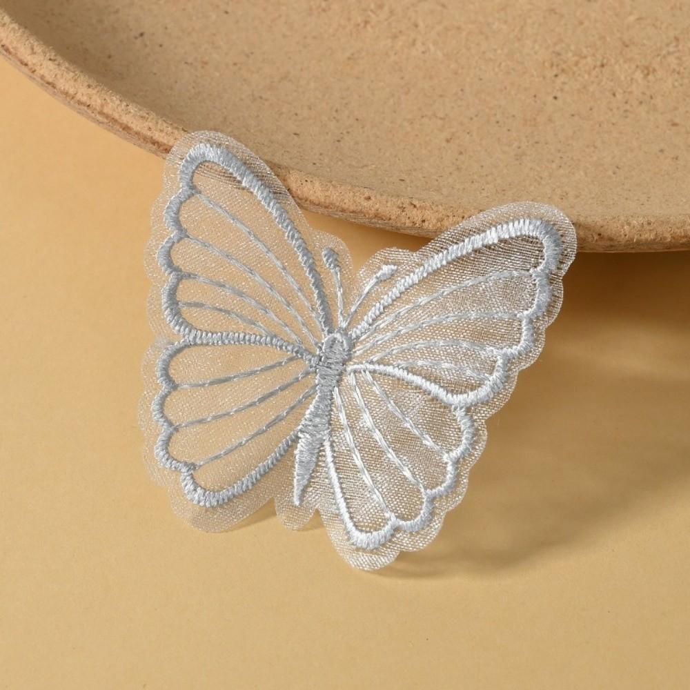 Dreamy Embroidered Mesh Butterfly DIY Handmade Sewing Craft Decoration  for Clothes Decor