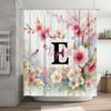 Custom Personalized Shower Curtain with Blush Pink Cherry Blossoms Name Initial Perfect Bathroom Decor Gift Idea