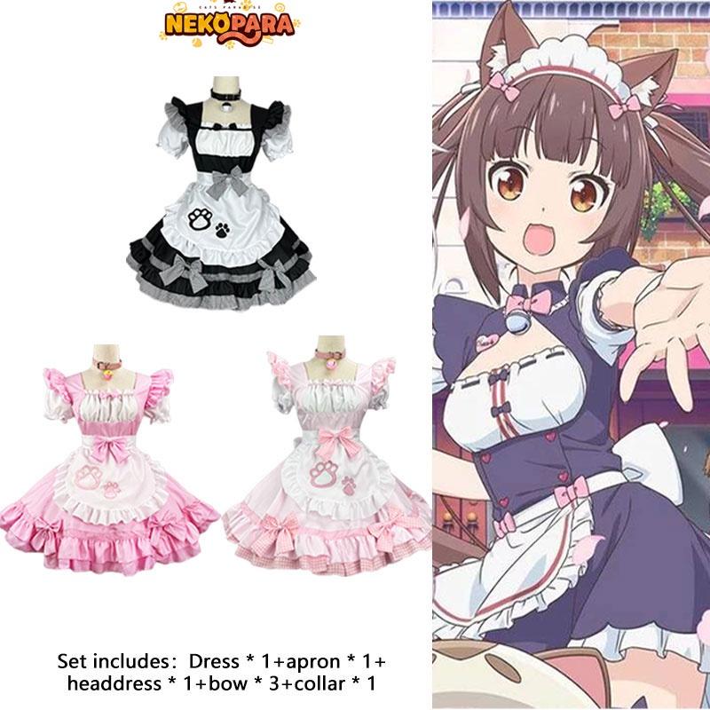 Apron Classic Nekopara Dress Maid Costume Set Game Characters Cosplay Halloween