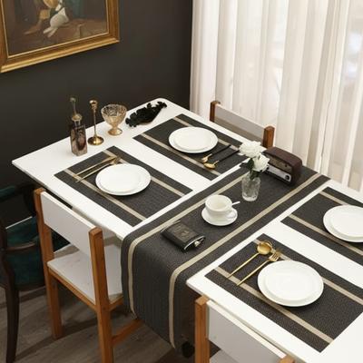 Waterproof Pvc Table Runner New Linen Solid Color Table Mat Restaurant Kitchen Accessories Anti Slip Stain-Resistant Table Cover